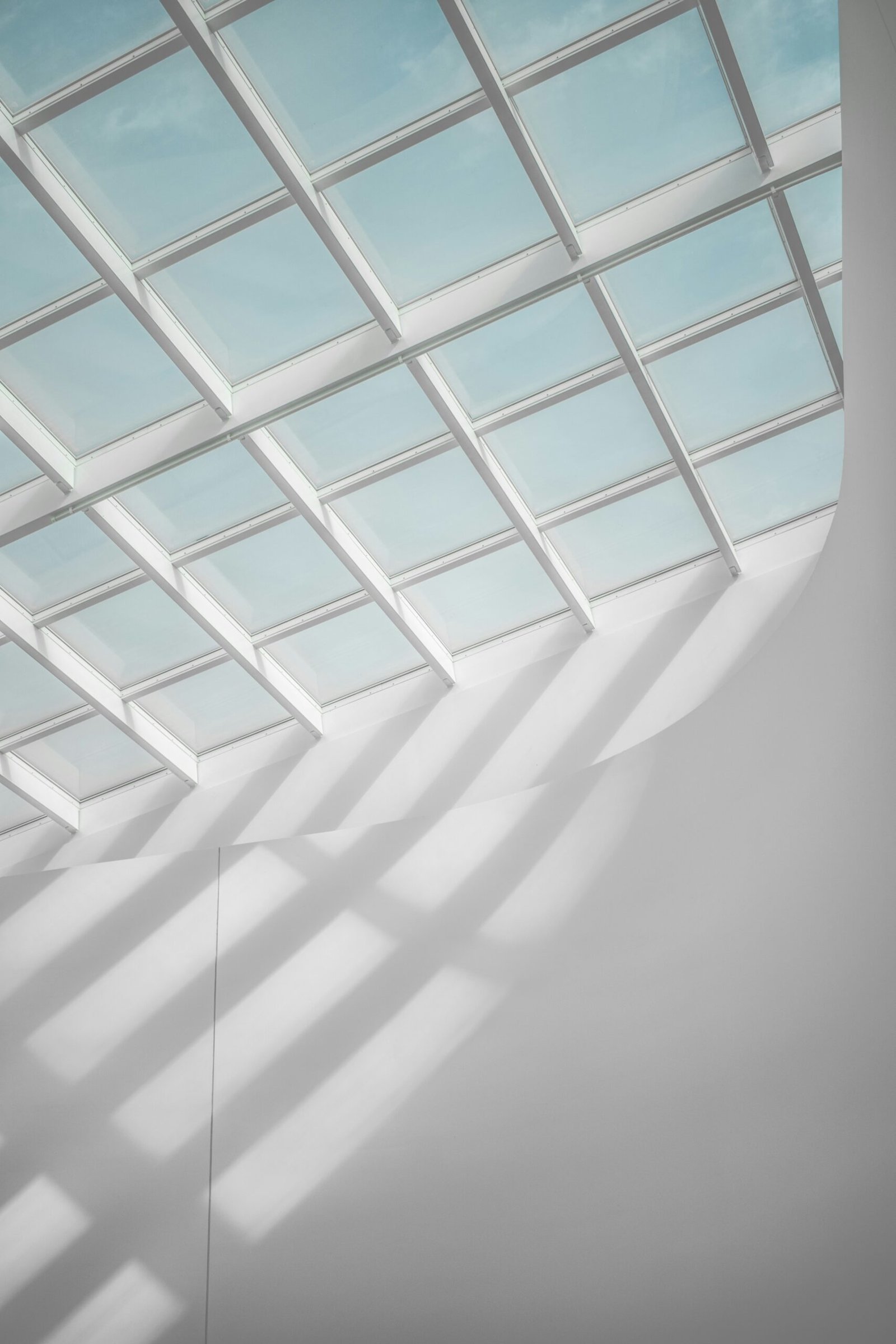 Window with a blue sky beyond